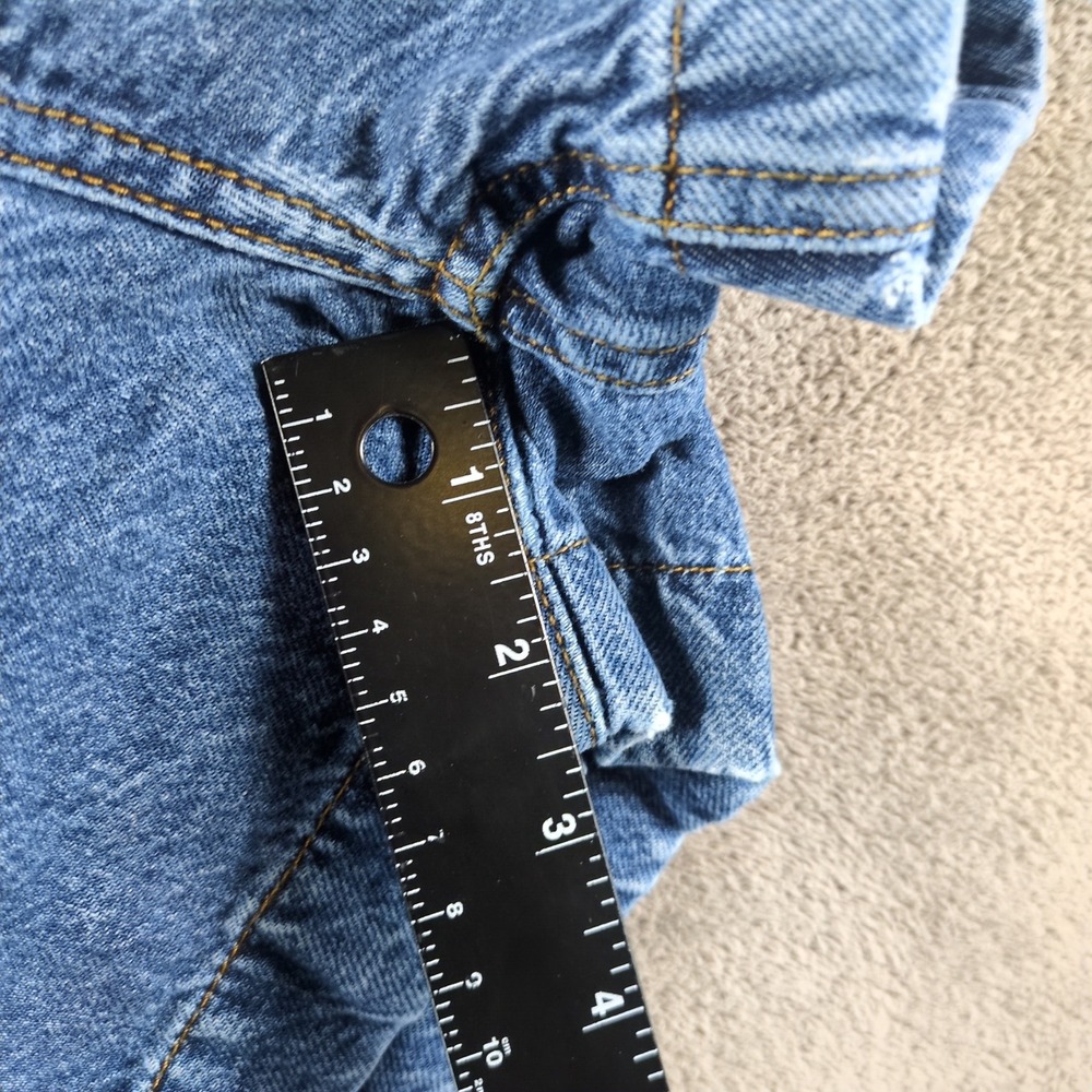 Lucky Brand Womens Denim Jean‎ Shorts Blue Size 26 High Rise Pleated Y2K - Picture 5 of 8